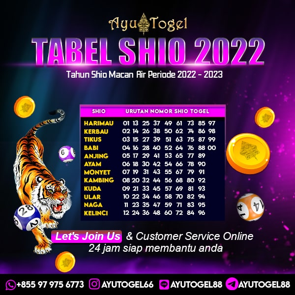 TABEL SHIO TERBARU 2022 AYUTOGEL