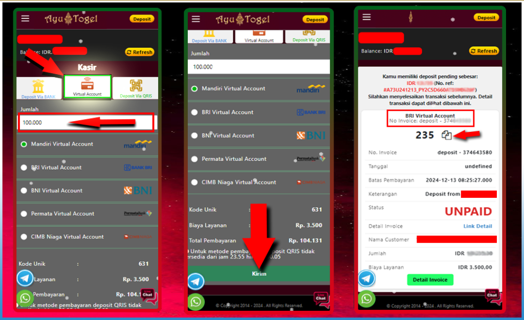 Deposit Mudah dengan Virtual Account