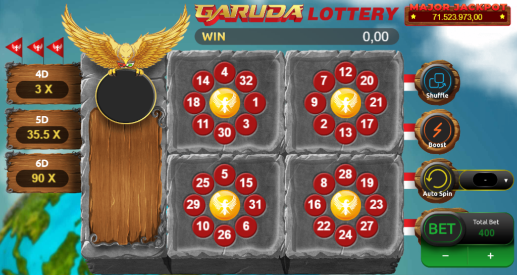 Menang di Permainan GARUDA LOTTERY