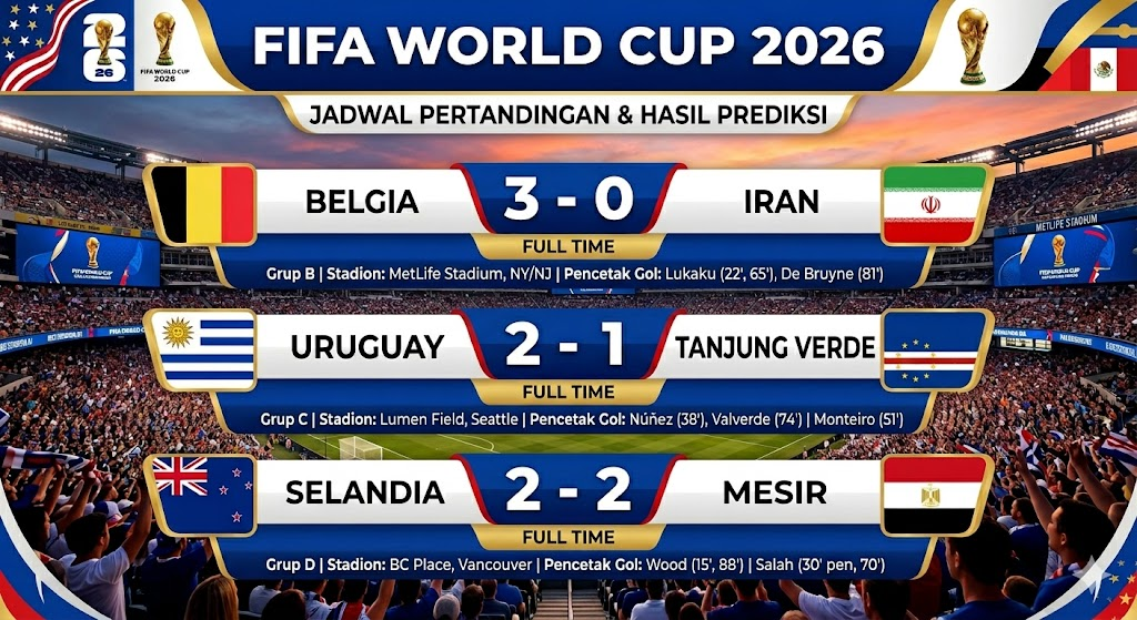 Prediksi Skor Pertandingan Piala Dunia 22 Juni 2026