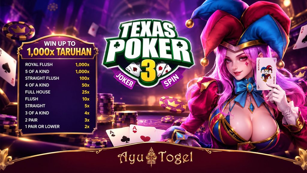 Texas Poker 3 AYUTOGEL: Joker Spin dengan Peluang hingga 1.000x Taruhan